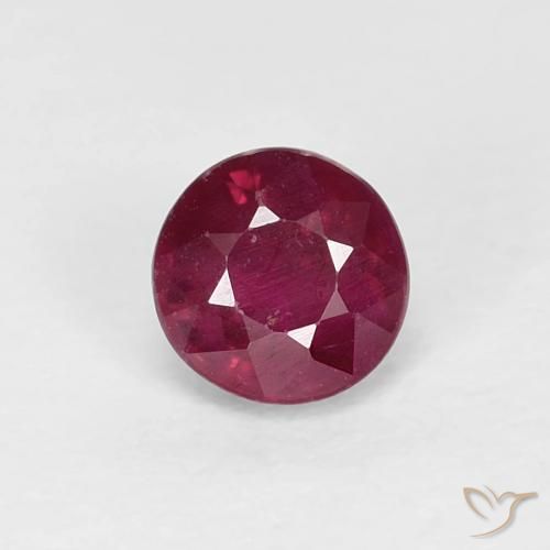 0.40ct Натуральный Темно-красный Рубин, Круглый, VS-SI