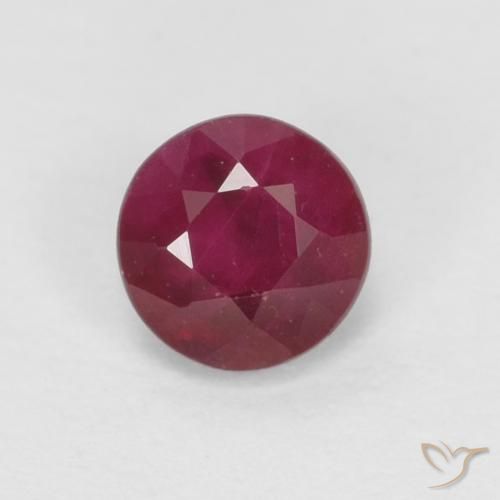 0.43ct Натуральный Темно-красный Рубин, Круглый, SI