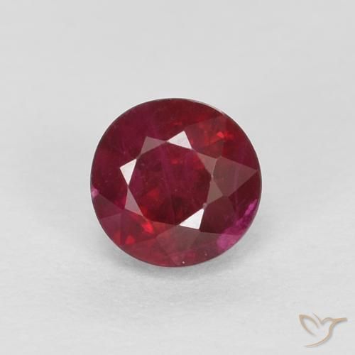 0.43ct Натуральный Темно-красное вино Рубин, Круглый, SI