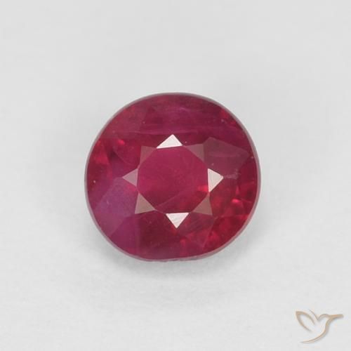 0.36ct Натуральный Темно-красный Рубин, Круглый, SI