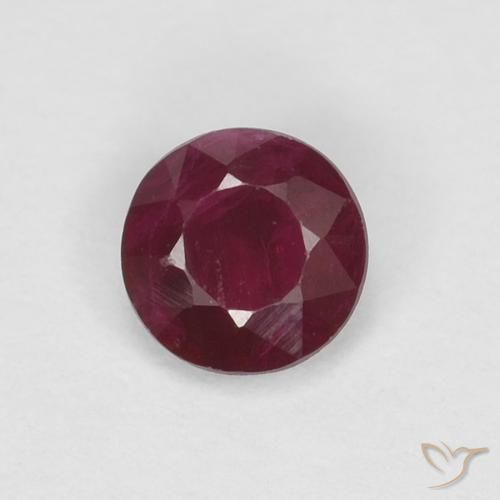 0.29ct Натуральный Темно-красный Рубин, Круглый, SI