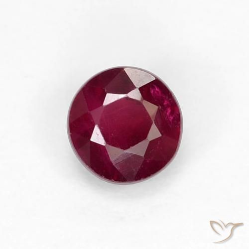 0.42ct Натуральный Темно-красный Рубин, Круглый, VS-SI