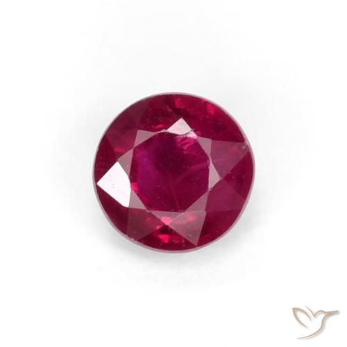 0.33ct Натуральный Темно-красный Рубин, Круглый, VS-SI