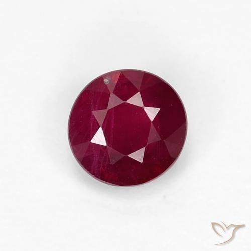 0.38ct Натуральный Темно-красный Рубин, Круглый, VS-SI