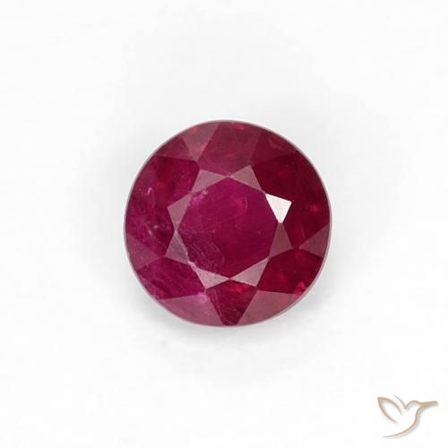 0.33ct Натуральный Темно-красный Рубин, Круглый, VS-SI