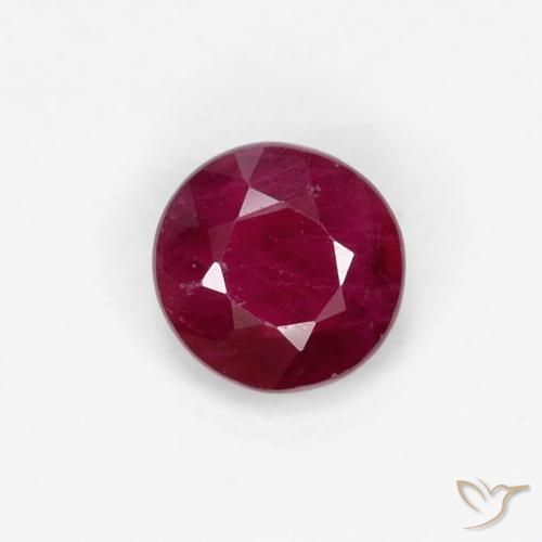 0.30ct Натуральный Темно-красный Рубин, Круглый, VS-SI