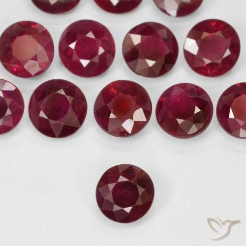 0.29ct Натуральный Темно-красный Рубин, Круглый, Чистота VS