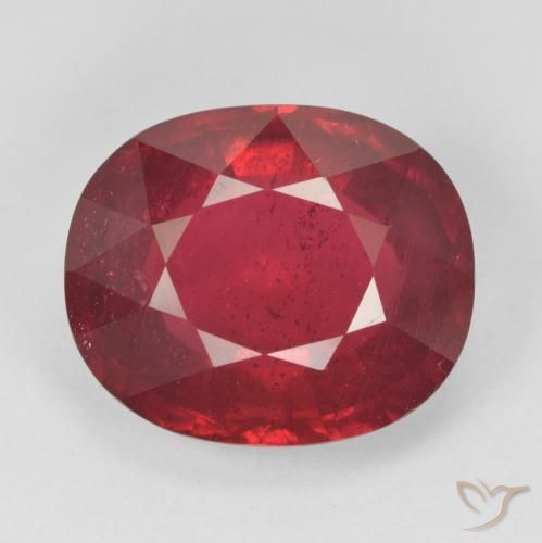 14.98ct Натуральный Средний красный Рубин, Овал, Чистота VS