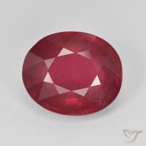 9.16ct Натуральный Кроваво красный Рубин, Овал, Чистота VS