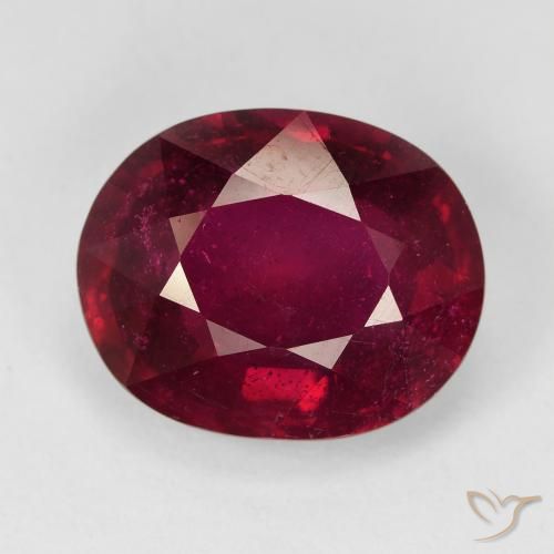 12.05ct Натуральный Кроваво красный Рубин, Овал, Чистота VS