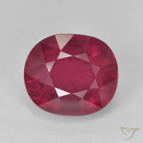 9.10ct Натуральный Средний красный Рубин, Овал, Чистота VS