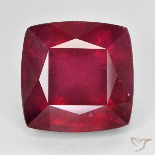 24.06ct Натуральный Темно-красный Рубин, Подушка, Чистота VS