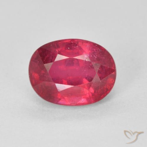 1.99ct Натуральный Глубокий малиновый Рубин, Овал, Чистота VS