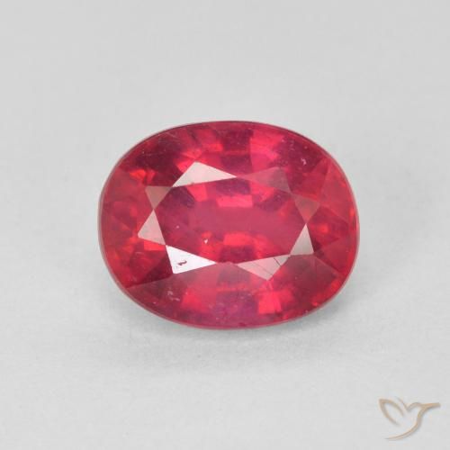 1.83ct Натуральный Глубокий малиновый Рубин, Овал, Чистота VS