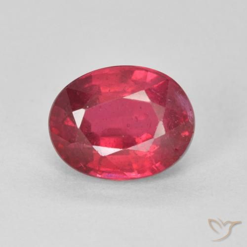 1.97ct Натуральный Джем Красный Рубин, Овал, Чистота VS