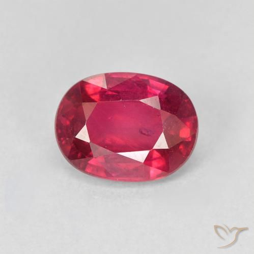 1.94ct Натуральный Medium Dark-Red Рубин, Овал, VS-SI