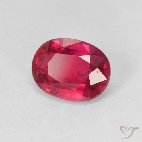 1.94 карата, натуральный Medium Dark-Red Рубин, Овал, VS-SI