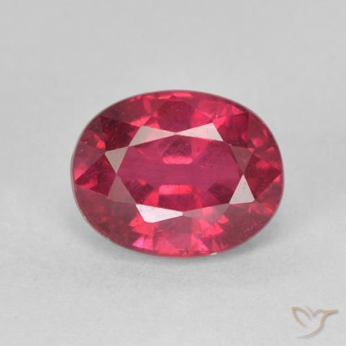 1.92ct Натуральный Джем Красный Рубин, Овал, Чистота VS
