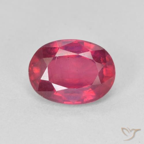 1.74ct Натуральный Средний красный Рубин, Овал, Чистота VS