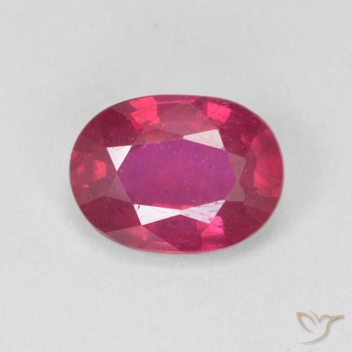 1.54ct Натуральный Светло-красный Рубин, Овал, Чистота VS
