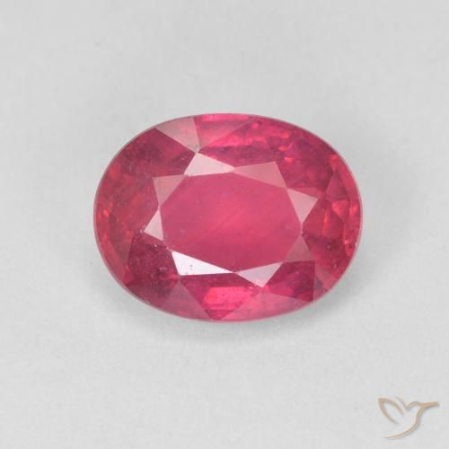 1.68ct Натуральный Розовато-красный Рубин, Овал, Чистота VS