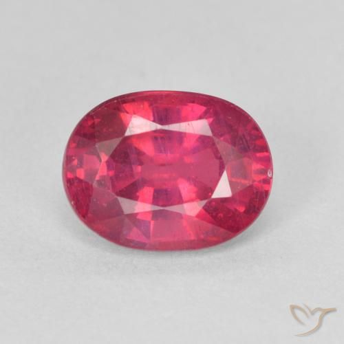 1.85ct Натуральный Средний красный Рубин, Овал, Чистота VS