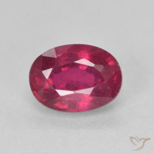 1.45ct Натуральный Medium Dark-Red Рубин, Овал, Чистота VS