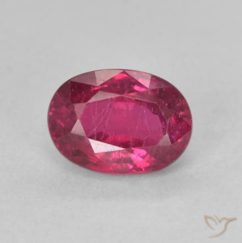 1.32ct Натуральный Светло-красный Рубин, Овал, VS-SI
