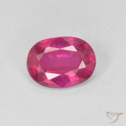 1.36ct Натуральный Светло-красный Рубин, Овал, Чистота VS