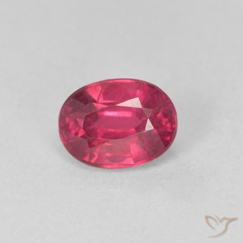 1.24ct Натуральный Джем Красный Рубин, Овал, Чистота VS