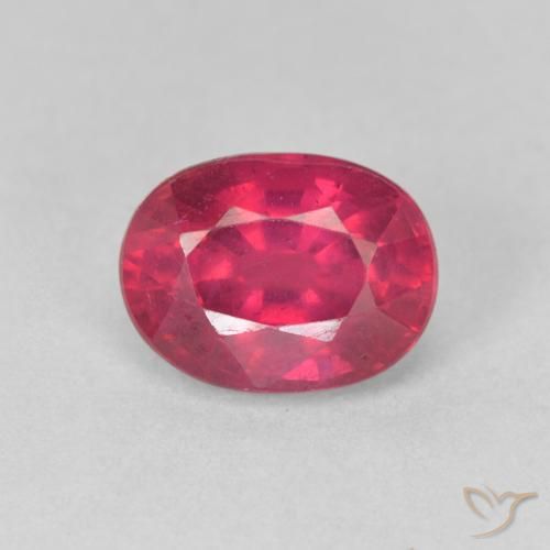 2.11ct Натуральный Джем Красный Рубин, Овал, Чистота VS