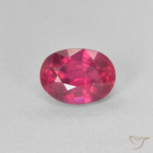 1.39ct Натуральный Светло-красный Рубин, Овал, Чистота VS