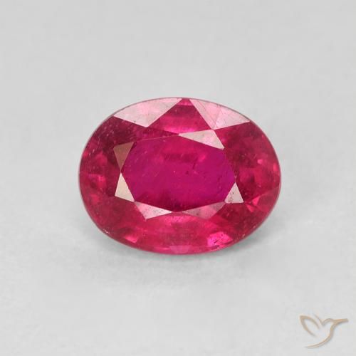 1.71ct Натуральный Светло-красный Рубин, Овал, Чистота VS