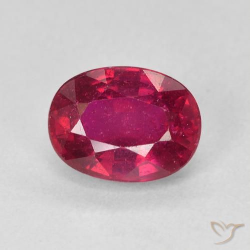 2.09ct Натуральный Розовато-красный Рубин, Овал, VS-SI