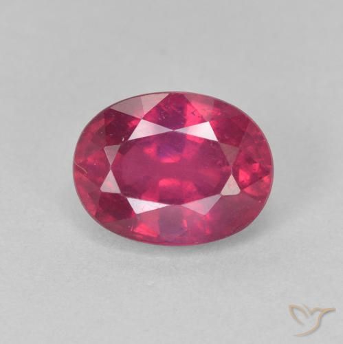2.08ct Натуральный Светло-красный Рубин, Овал, Чистота VS