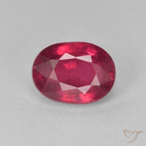 2.00ct Натуральный Medium Dark-Red Рубин, Овал, Чистота VS