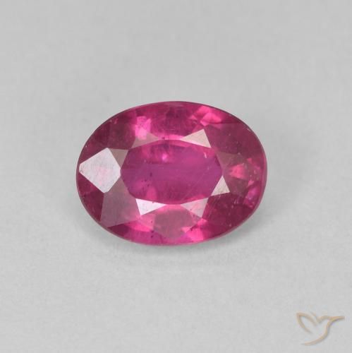 1.42ct Натуральный Розовато-пурпурный Рубин, Овал, Чистота VS