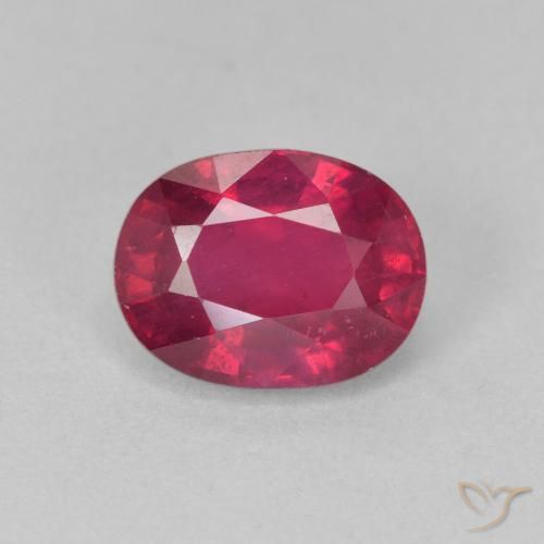 2.04ct Натуральный Глубокий красновато-розовый Рубин, Овал, Чистота VS