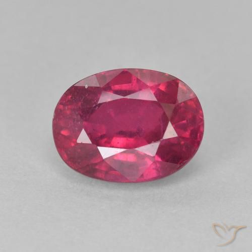 2.26ct Натуральный Светло-красный Рубин, Овал, VS-SI