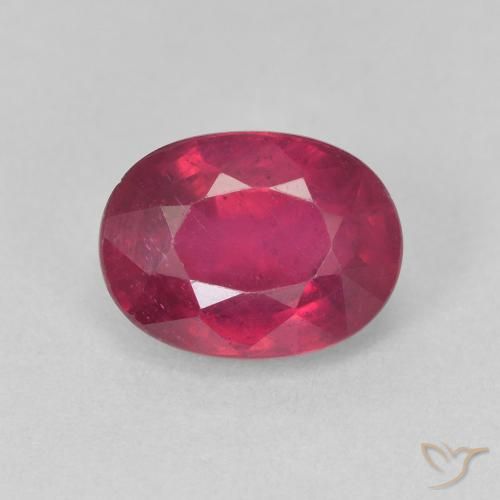 2.17ct Натуральный Средний красный Рубин, Овал, VS-SI