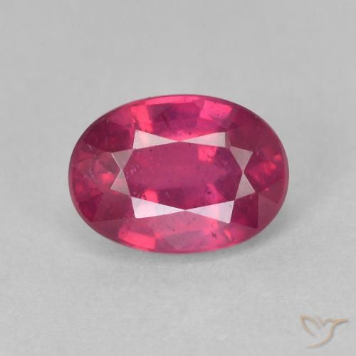 1.41ct Натуральный Светло-красный Рубин, Овал, Чистота VS