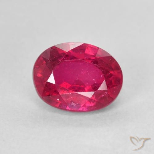 2.07ct Натуральный Светло-красный Рубин, Овал, Чистота VS