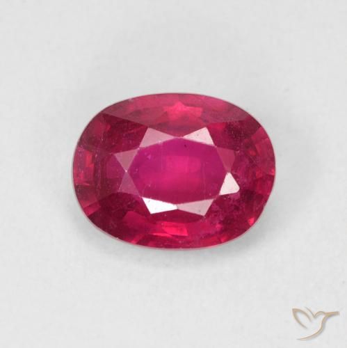 1.69ct Натуральный Светло-красный Рубин, Овал, Чистота VS