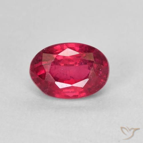 1.45ct Натуральный Medium Dark-Red Рубин, Овал, VS-SI