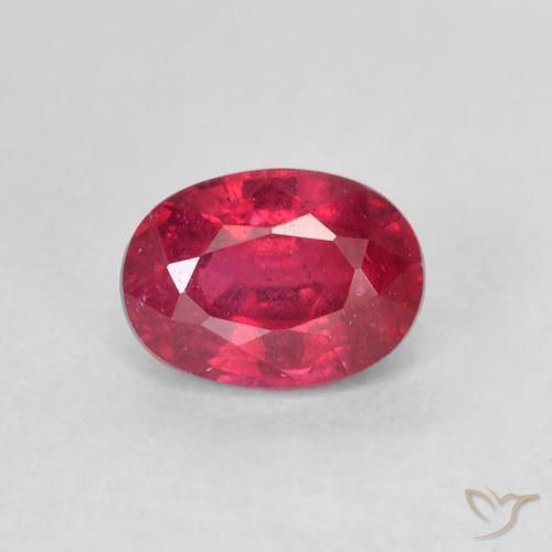 1.50ct Натуральный Розовато-красный Рубин, Овал, Чистота VS