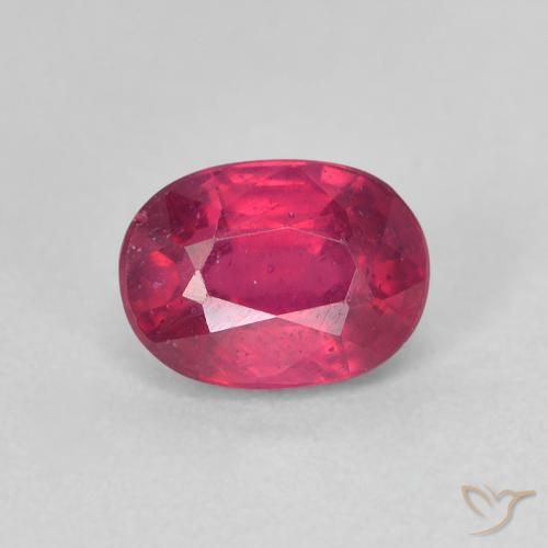 1.38ct Натуральный Розовато-красный Рубин, Овал, Чистота VS