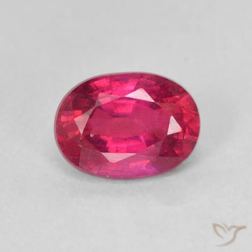 1.35ct Натуральный Светло-красный Рубин, Овал, Чистота VS