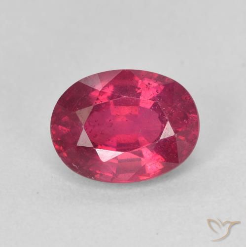 1.94ct Натуральный Глубокий красновато-розовый Рубин, Овал, Чистота VS