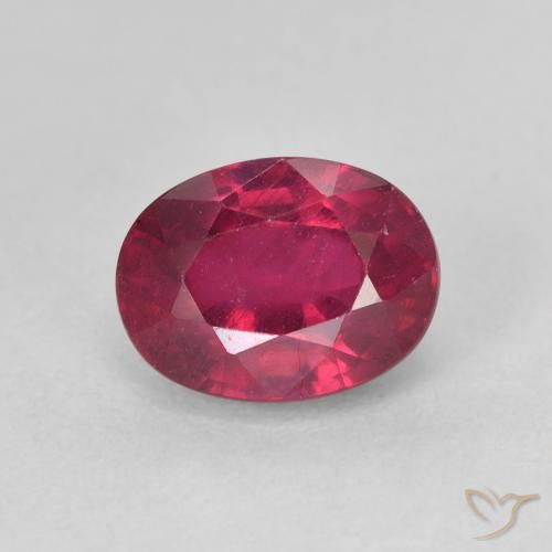 2.38ct Натуральный Medium Dark-Red Рубин, Овал, Чистота VS