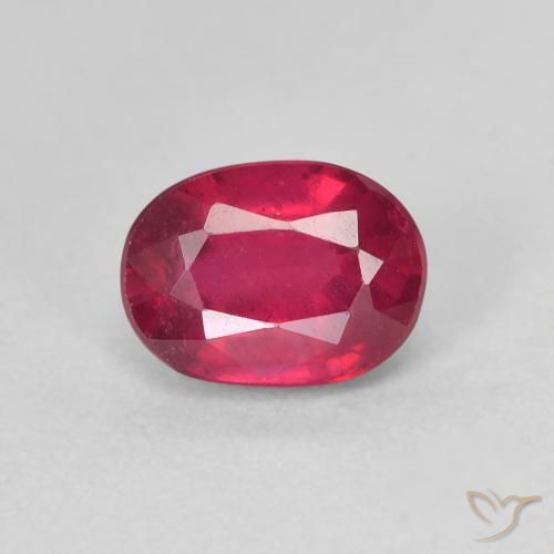 1.51ct Натуральный Розовато-красный Рубин, Овал, Чистота VS